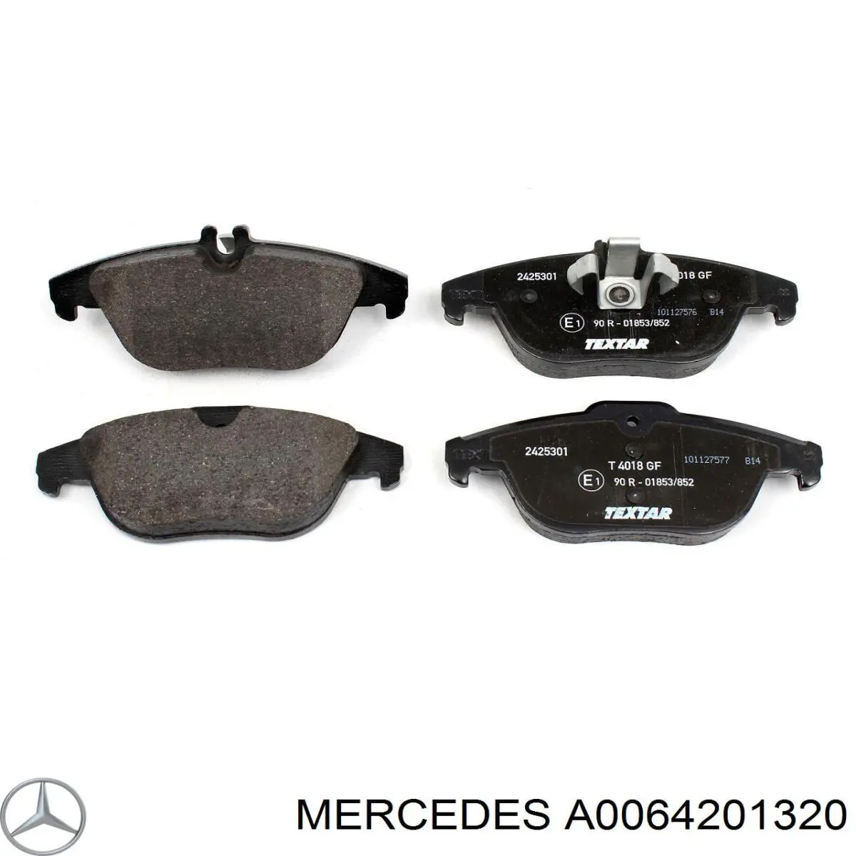Задні дискові колодки Mercedes A0064201320