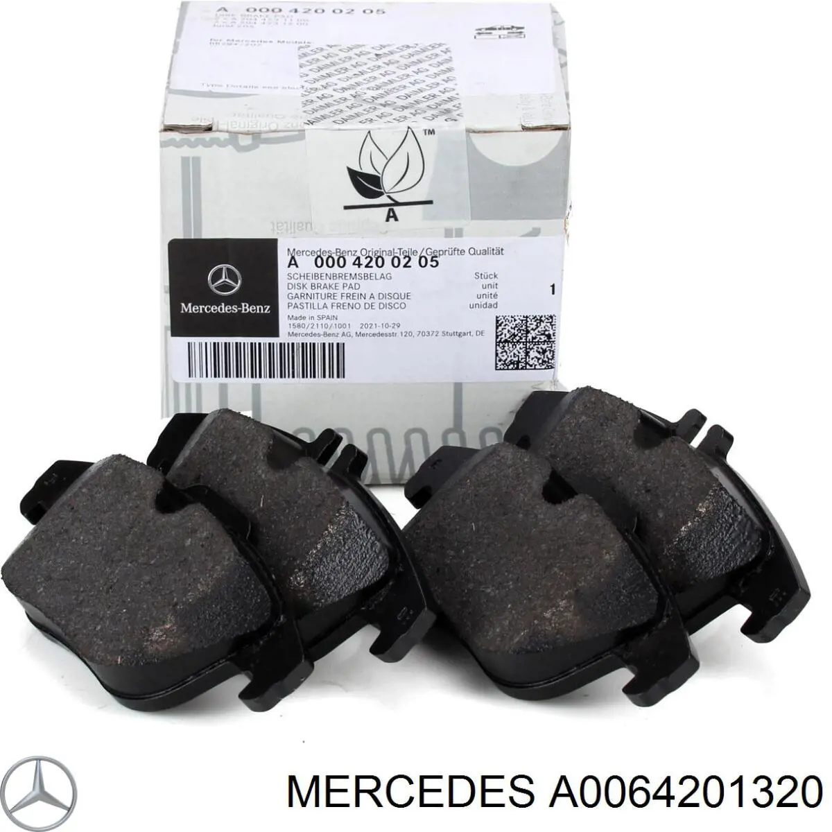 A0064201320 Mercedes Колодки гальмівні задні, дискові