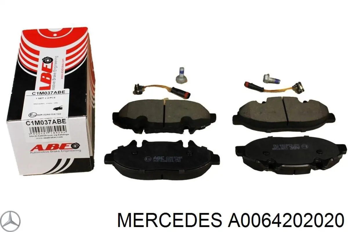 A0064202020 Mercedes колодки гальмівні передні, дискові