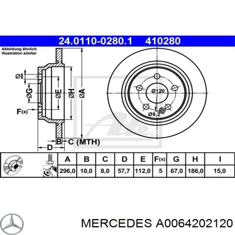 Купити A0064202120 Mercedes Задні колодки