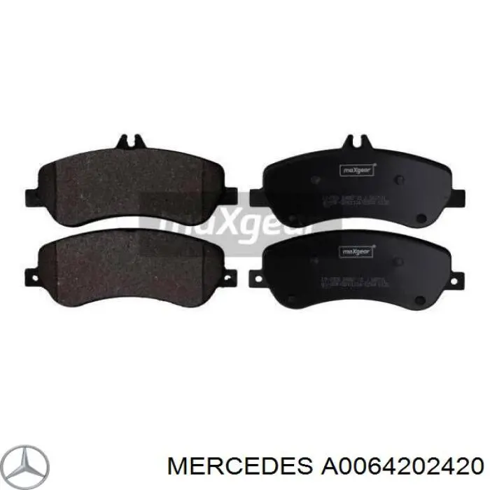Купити A0064202420 Mercedes Колодки гальмівні передні, дискові