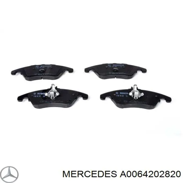 Купити A0064202820 Mercedes Колодки гальмівні передні, дискові