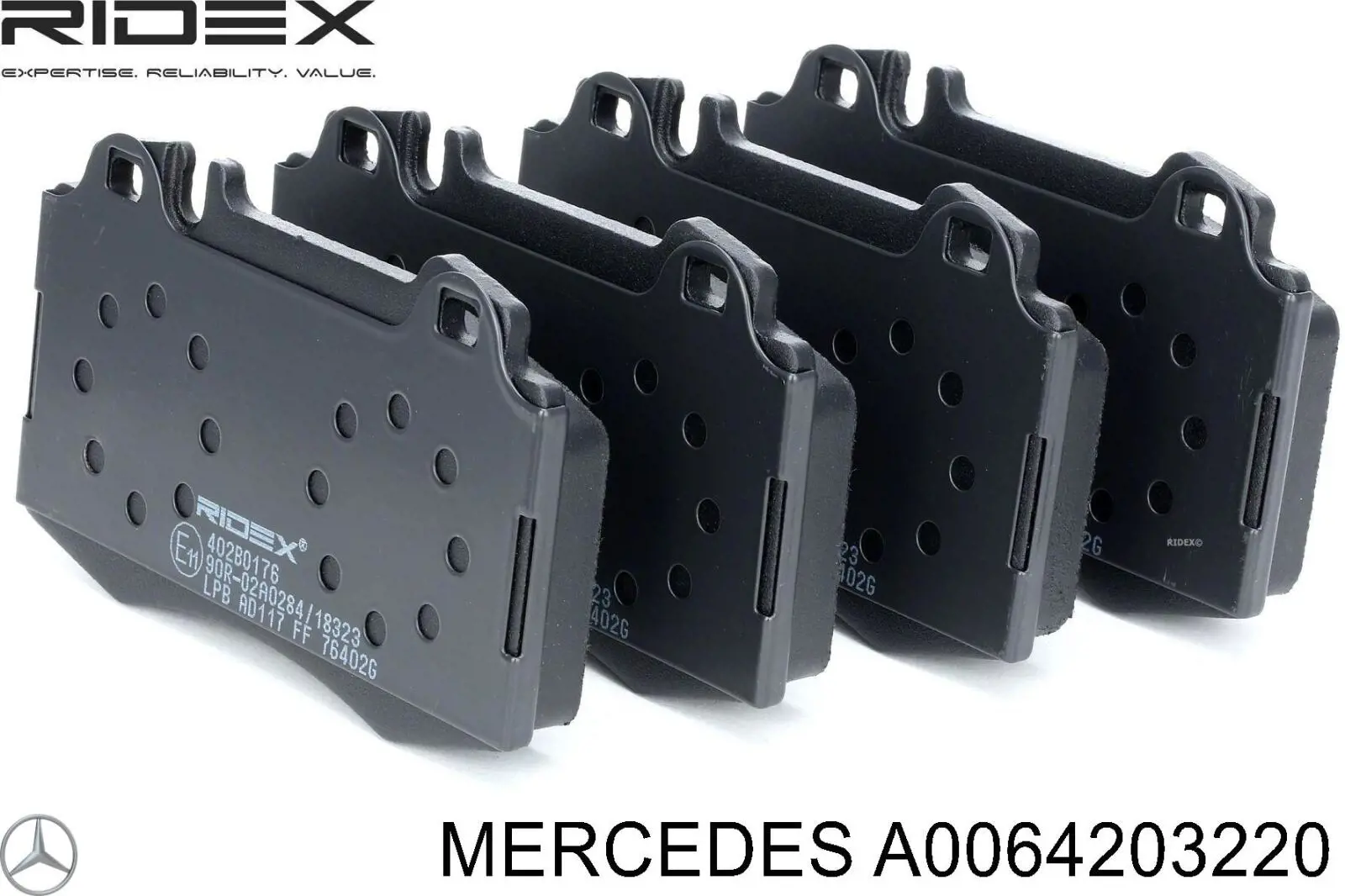 Передні тормозні колодки A0064203220 Mercedes