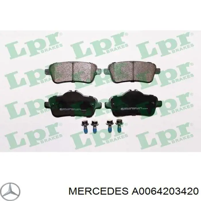 Задні дискові колодки Mercedes A0064203420