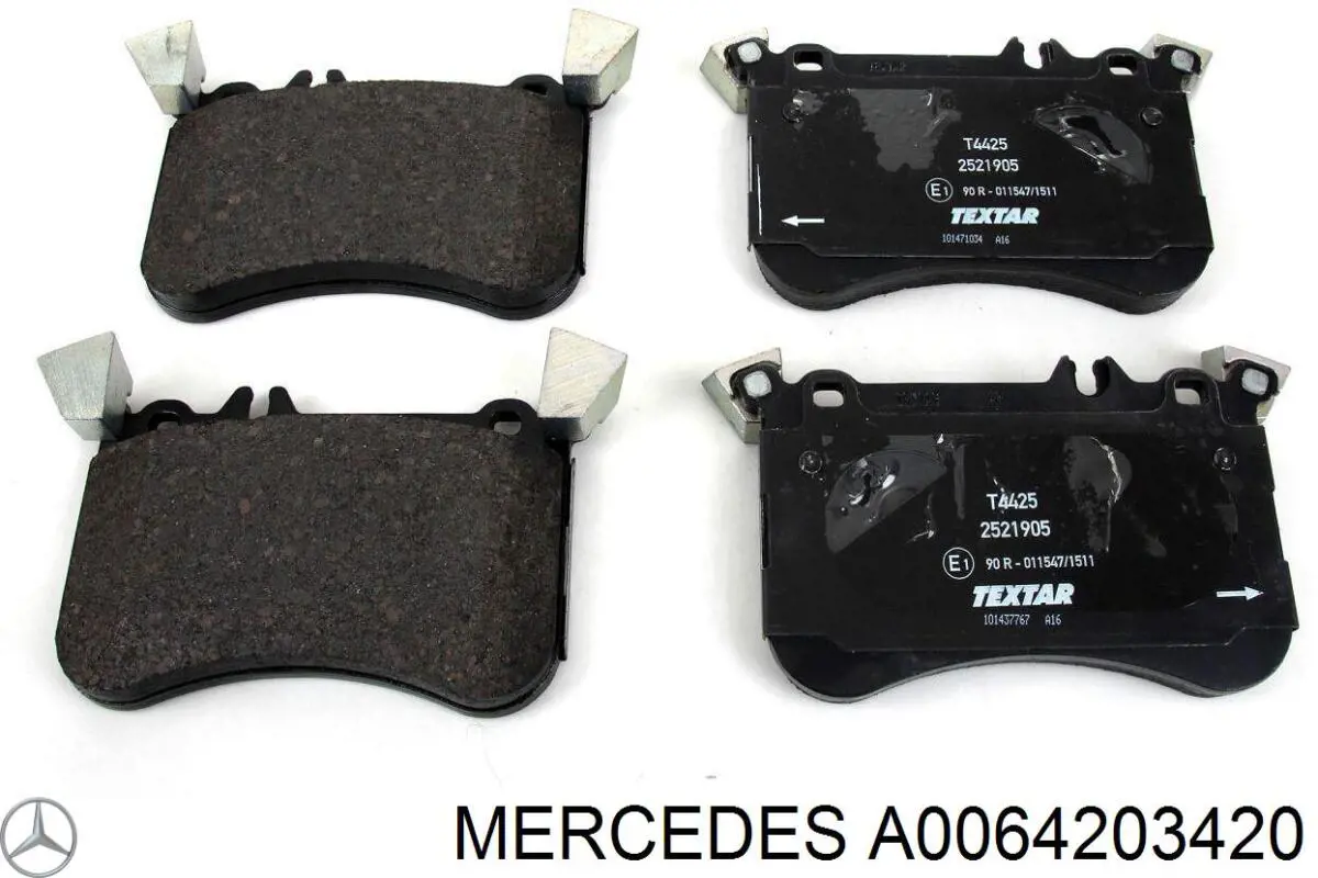 A0064203420 Mercedes Колодки гальмівні задні, дискові