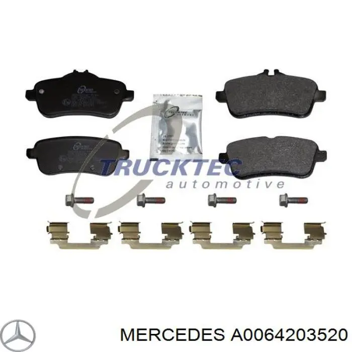 Колодки гальмові задні, дискові A0064203520 Mercedes