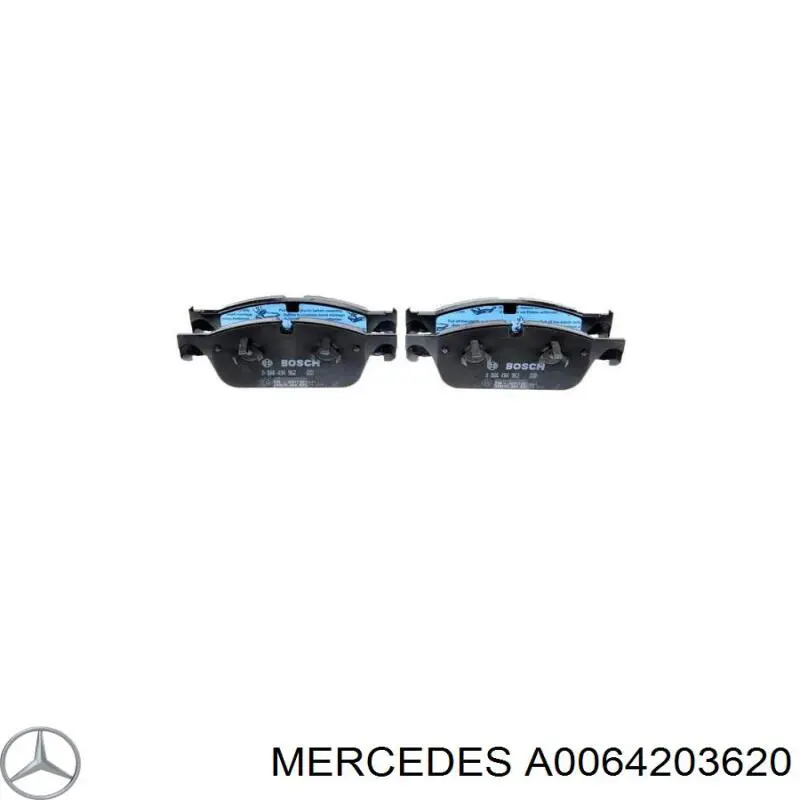 Купити A0064203620 Mercedes Колодки гальмівні передні, дискові