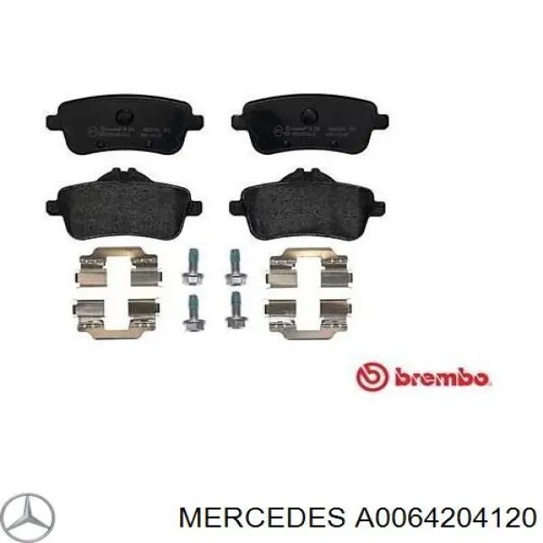 Задні гальмівні колодки Mercedes A0064204120 ціна, від 68.71 USD