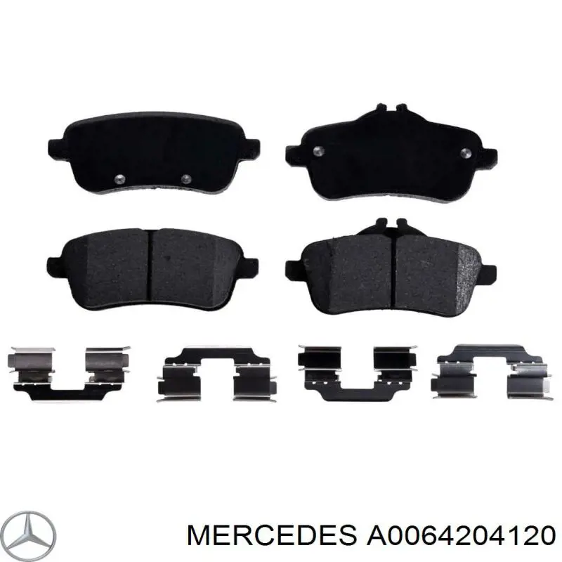 A0064204120 Mercedes Колодки гальмівні задні, дискові