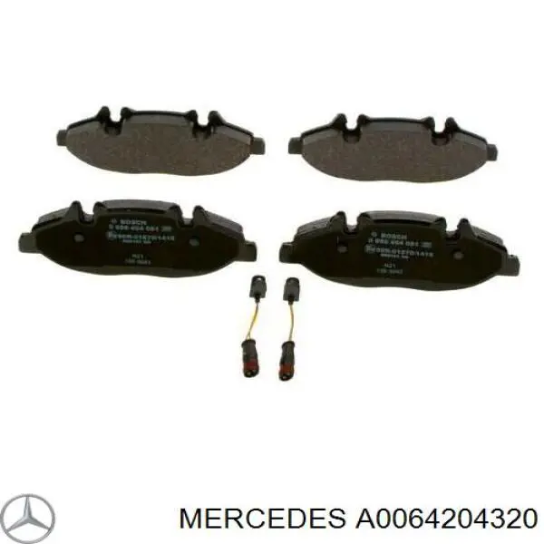 A0064204320 Mercedes колодки гальмівні передні, дискові