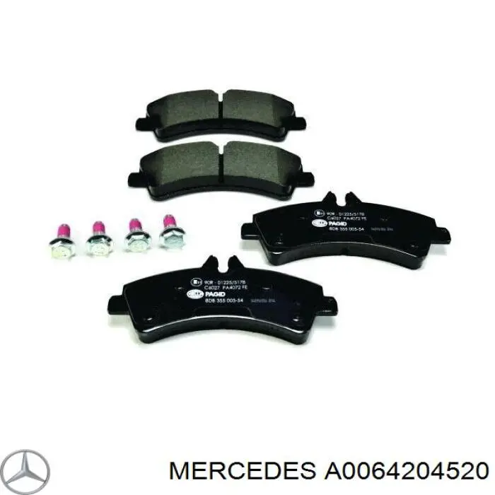 A0064204520 Mercedes колодки гальмові задні, дискові