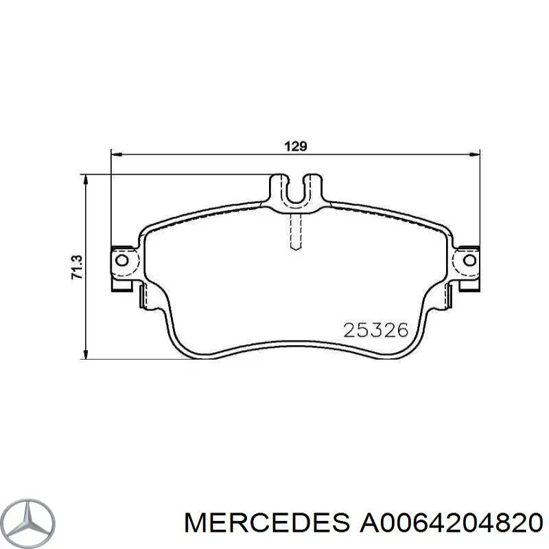 Передні тормозні колодки A0064204820 Mercedes