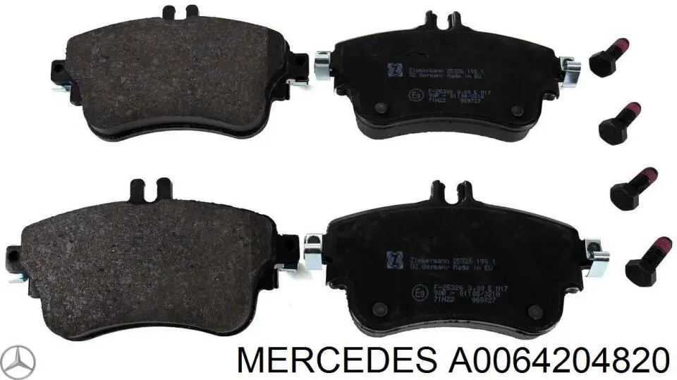 Купити A0064204820 Mercedes Колодки гальмівні передні, дискові
