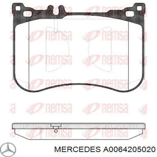 Гальмівні колодки Mercedes A0064205020 ціна, від 98.93 USD