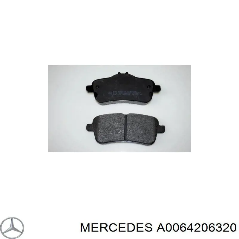 A0064206320 Mercedes колодки гальмові задні, дискові