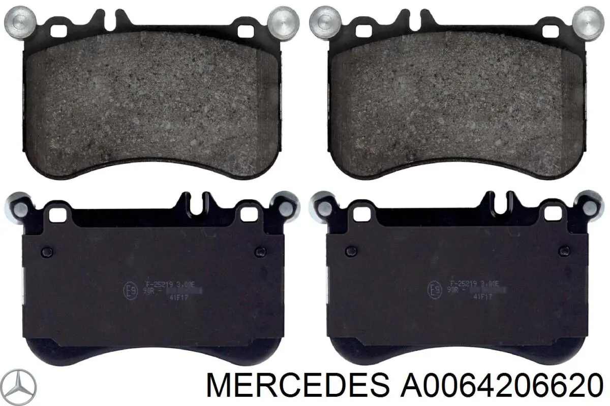 Колодки гальмівні передні, дискові A0064206620 Mercedes