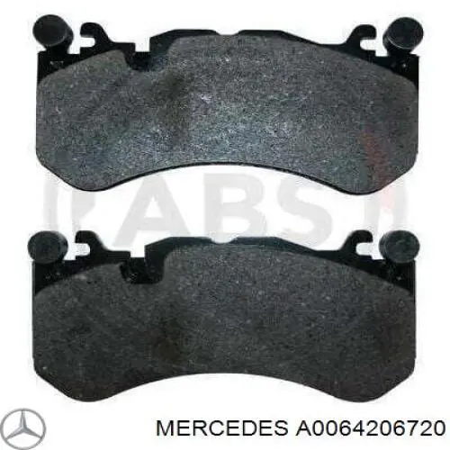 Колодки гальмівні передні, дискові A0064206720 Mercedes