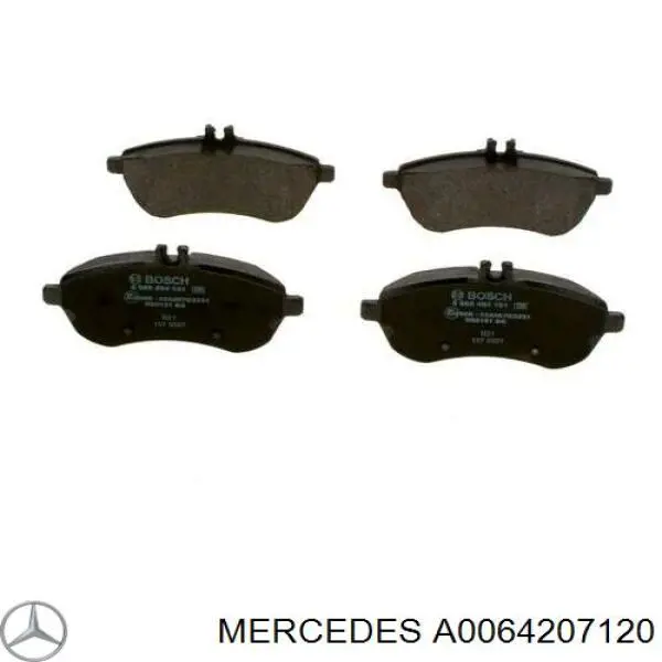 Купити A0064207120 Mercedes Колодки гальмівні передні, дискові