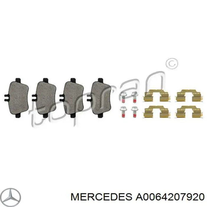 Купити A0064207920 Mercedes Задні колодки