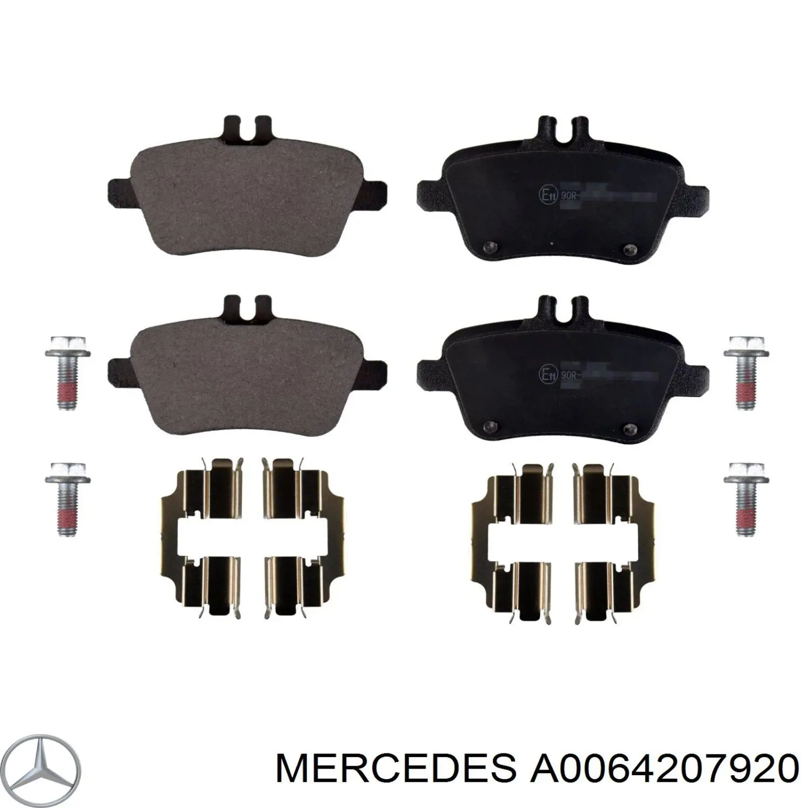 A0064207920 Mercedes Колодки гальмівні задні, дискові