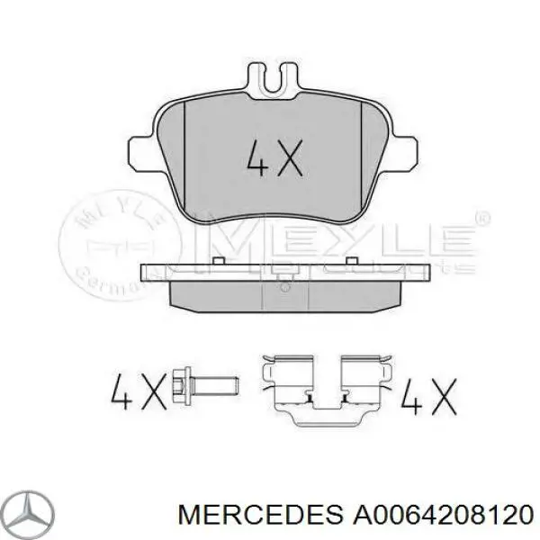 Купити A0064208120 Mercedes Задні колодки