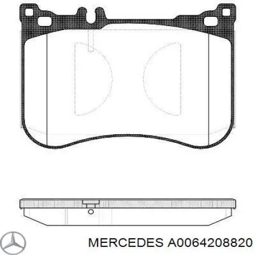 Тормозні колодки Mercedes A0064208820