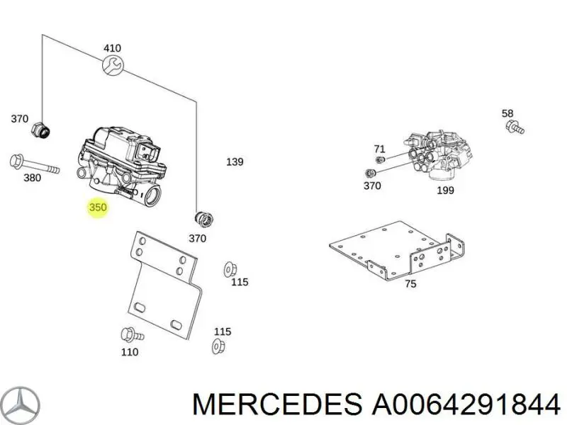Купити A0064291844 Mercedes Модуль (блок ЕБУ) управління АБС (ABS)