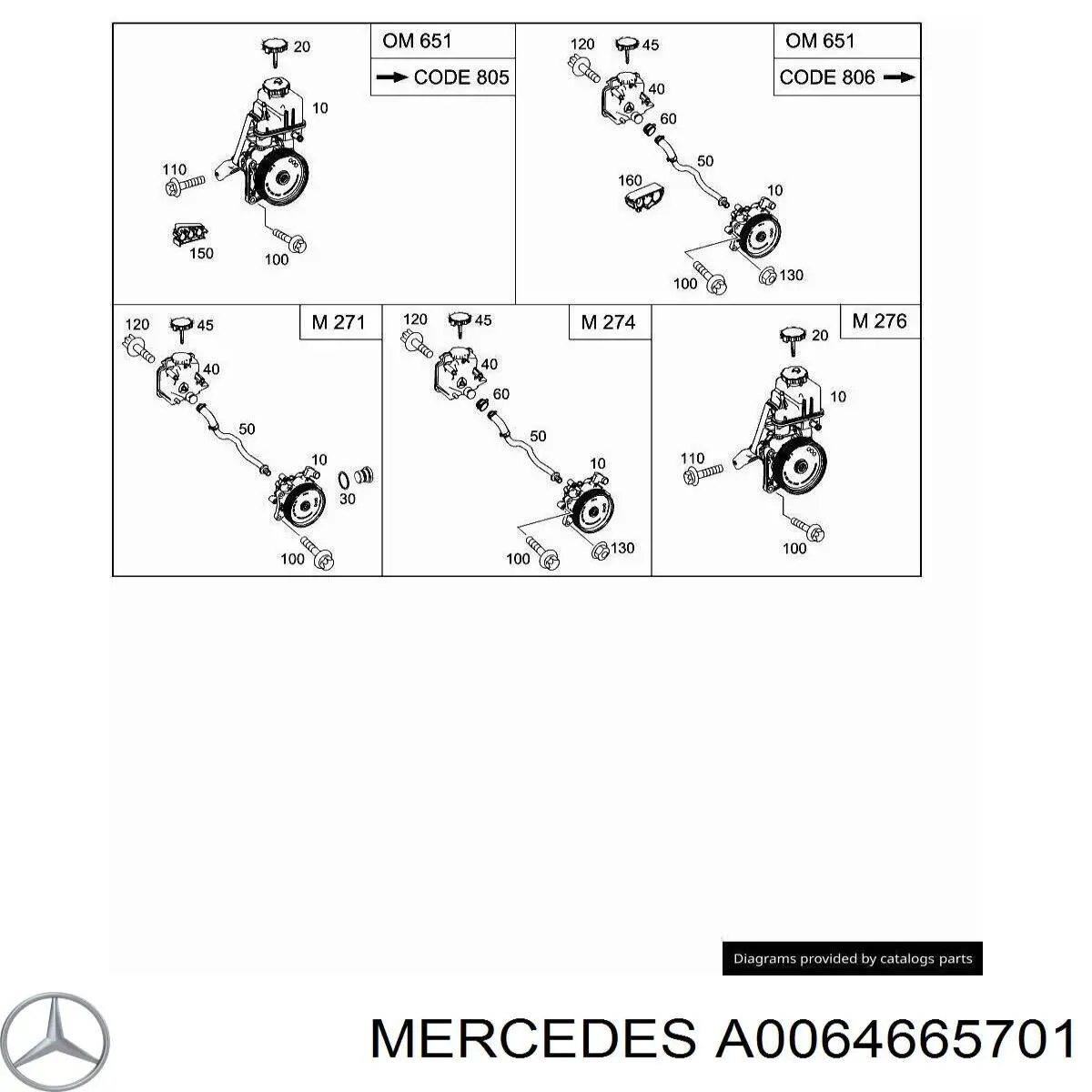 Купити A6466640180 Mercedes Насос гідравліки