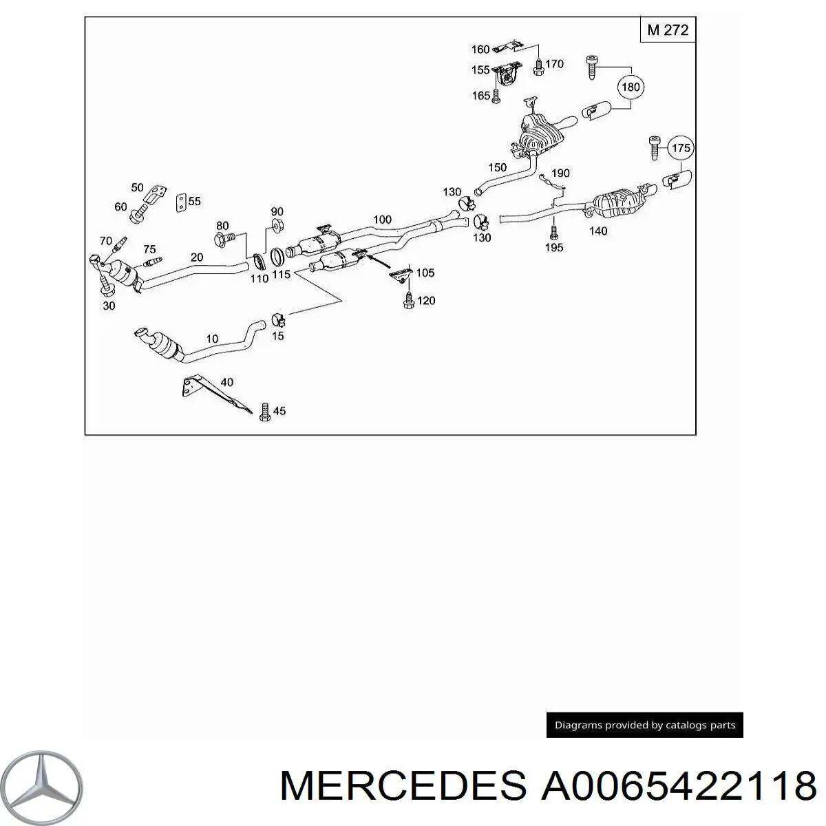 A0065422118 Mercedes лямбда-зонд, датчик кисню після каталізатора