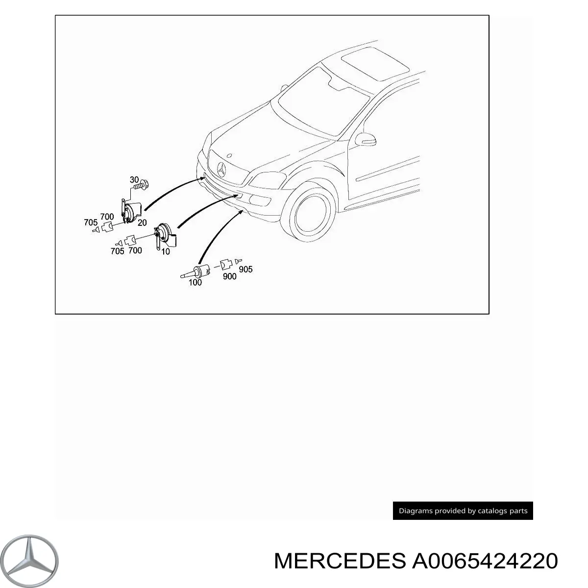 Сигнал низької тональності Mercedes A0065424220 ціна, від 78.18 USD