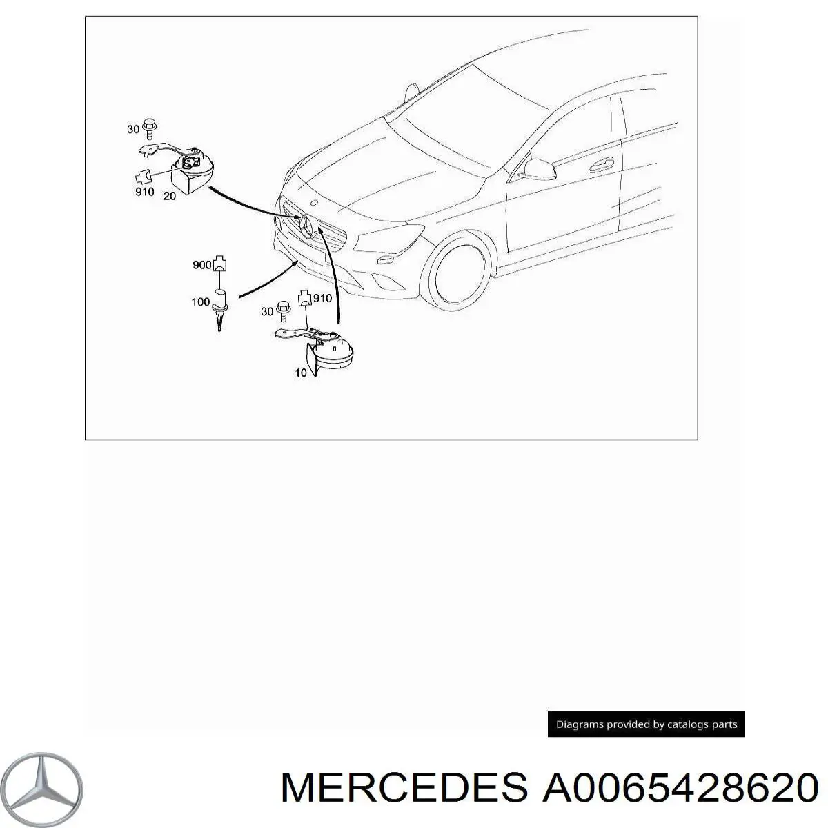Сигнал звукової, клаксон Mercedes A0065428620 ціна, від 17.14 USD