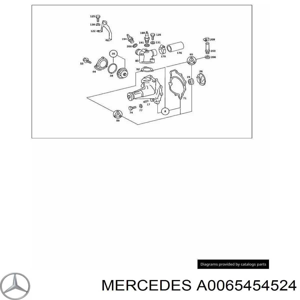 A0065454524 Mercedes термо-датчик включення вентилятора радіатора