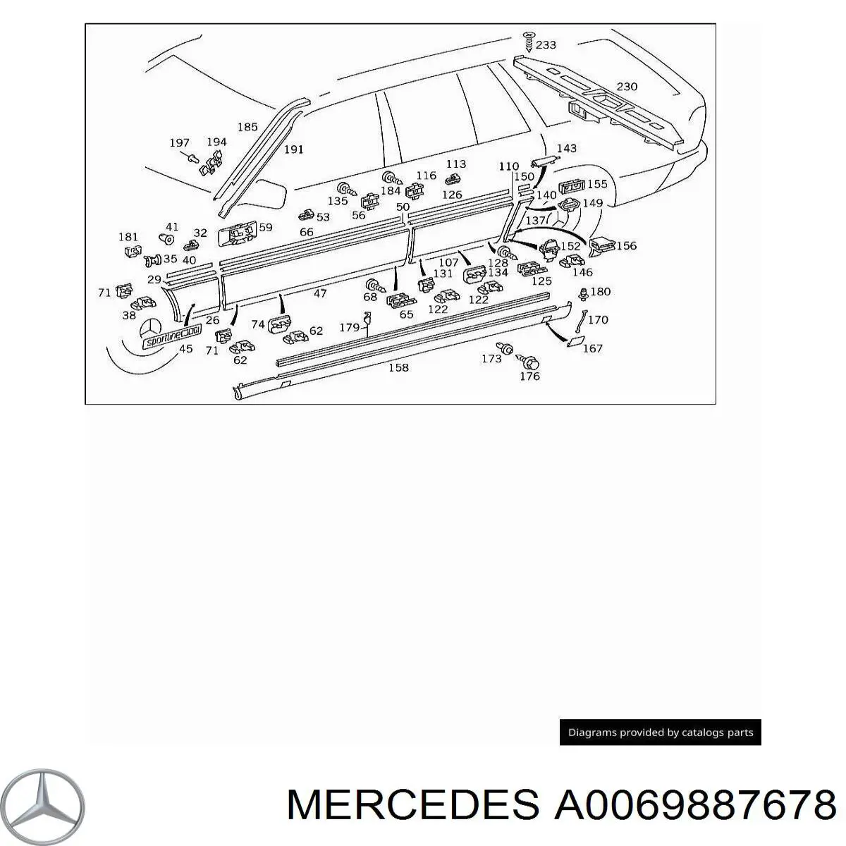  Mercedes A0069887678 ціна, від 0.81 USD