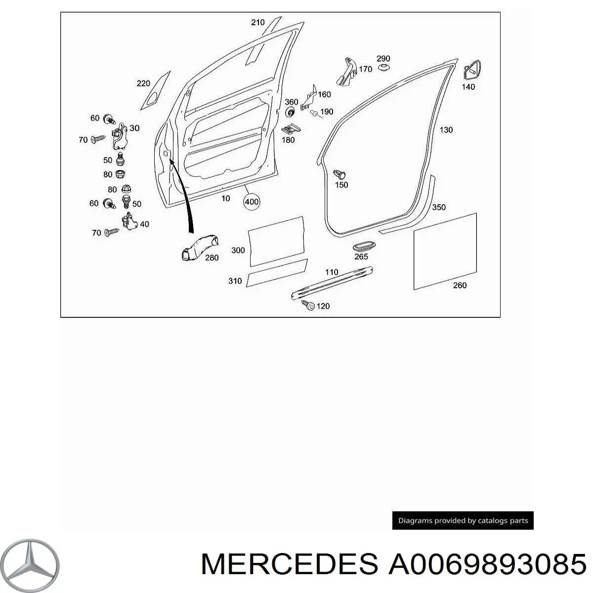 Кришка бака омивача Mercedes A0069893085