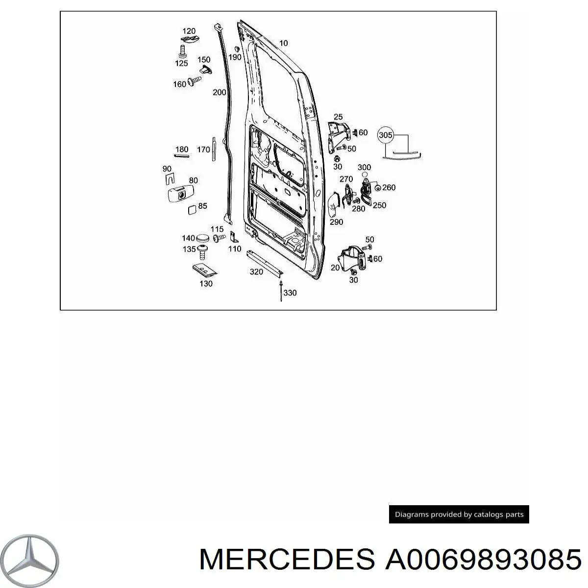 A0069893085 Mercedes Кришка бачка омивача