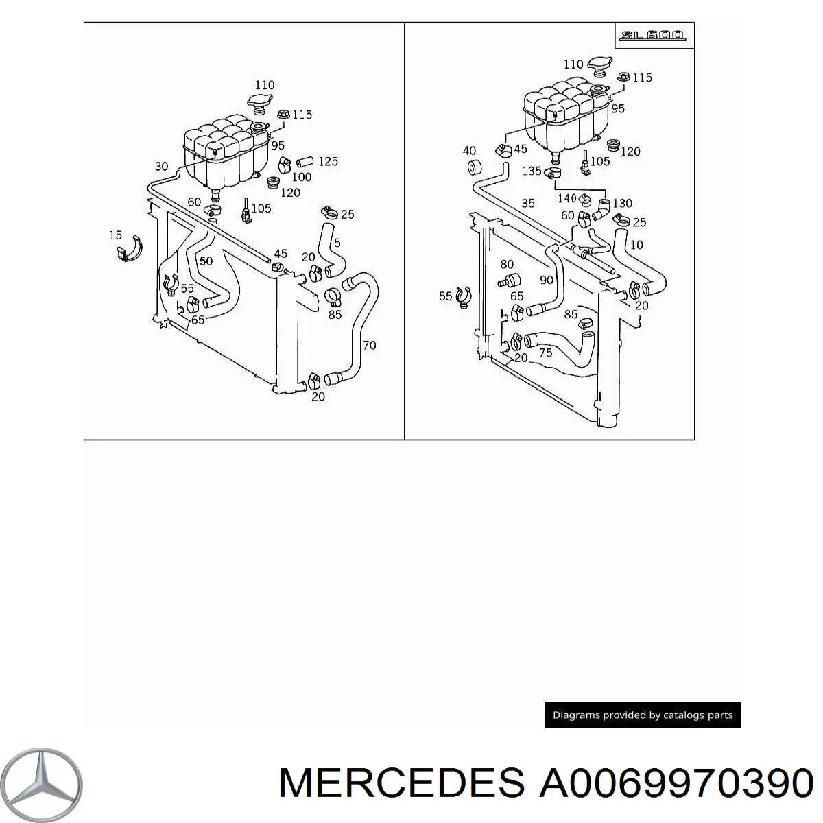 A0069970390 Mercedes Хомут стяжний металевий, універсальний