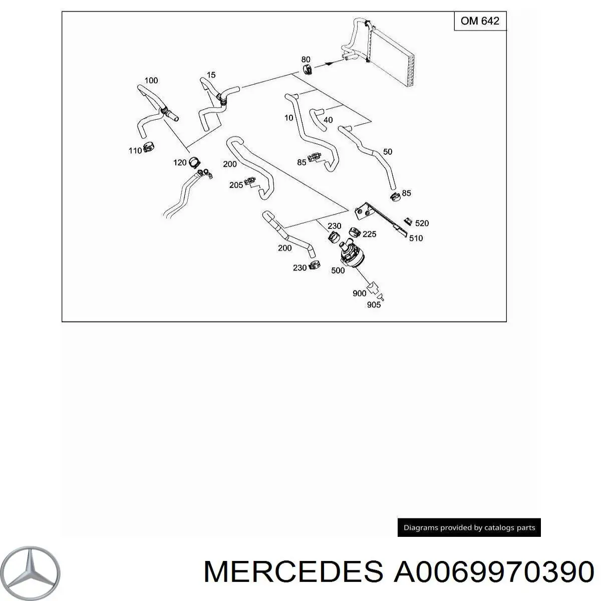 A0069970390 Mercedes Хомут стяжний металевий, універсальний