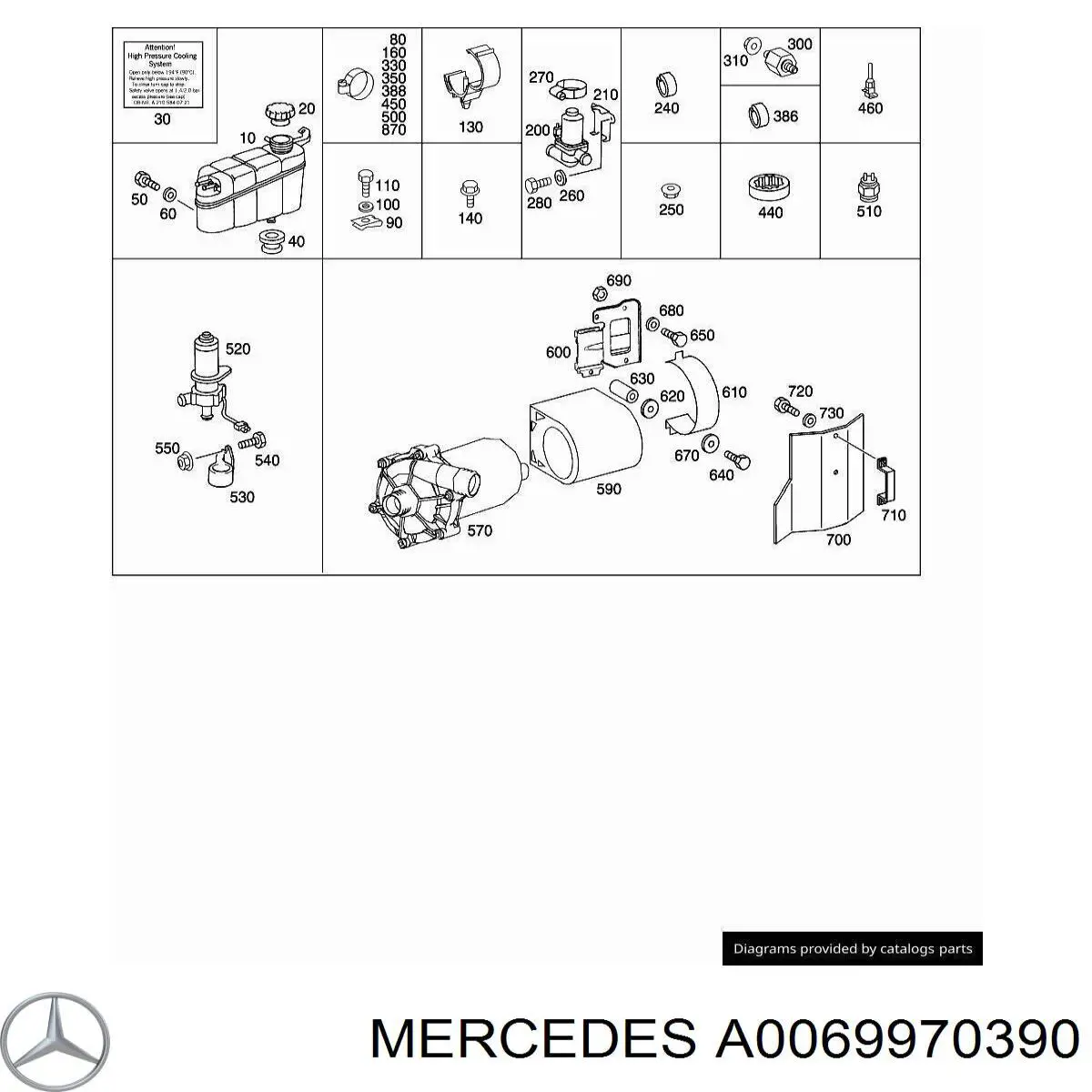 Купити A0069970390 Mercedes Хомут стяжний металевий, універсальний