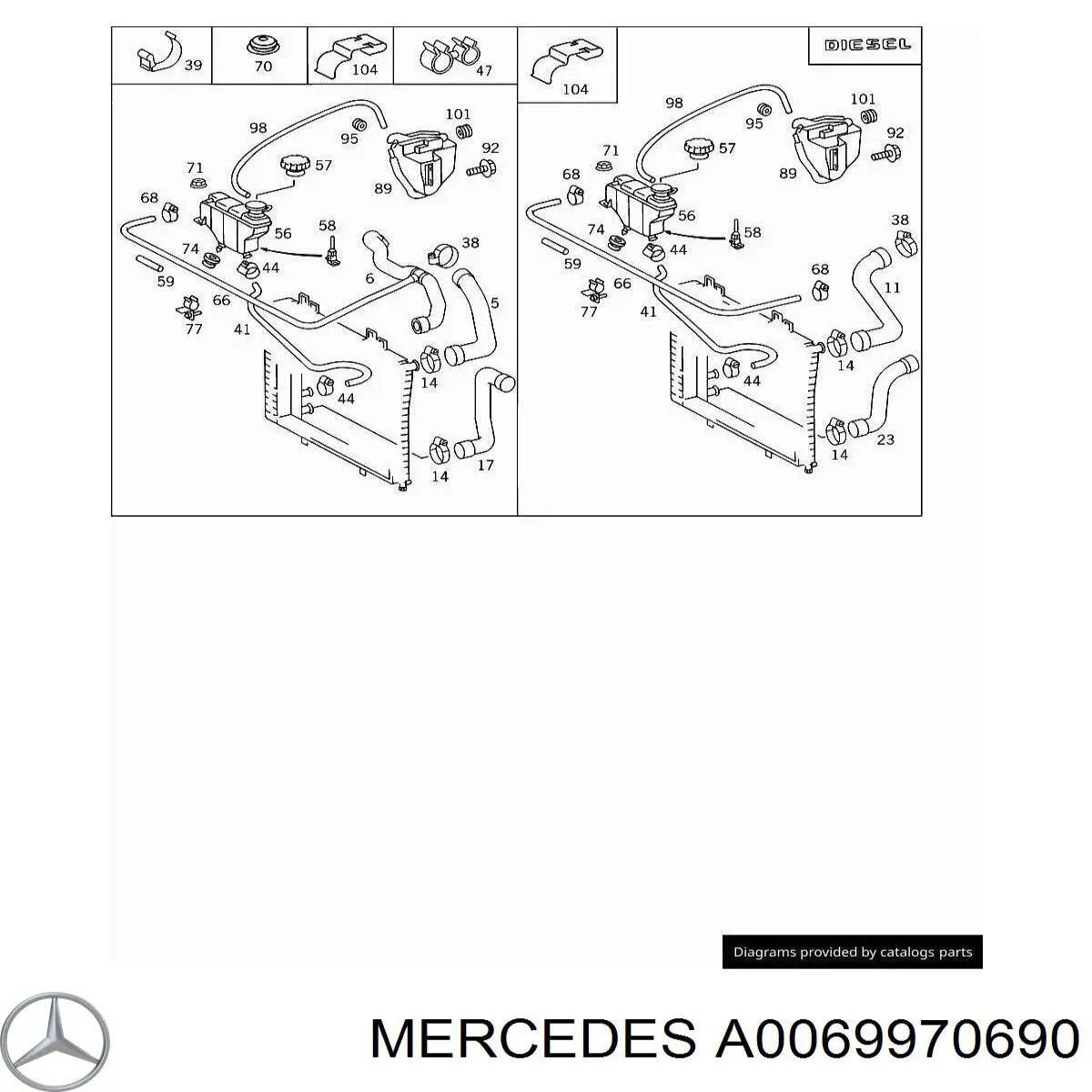 Купити A0069972690 Mercedes Хомут пружинний