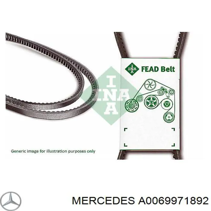 A0069971892 Mercedes ремінь приводний, агрегатів