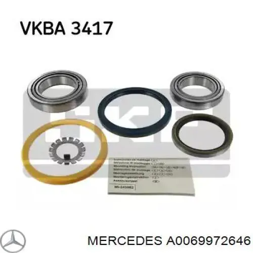 Сальник передньої маточини, внутрішній Mercedes A0069972646 ціна, від 5.00 USD