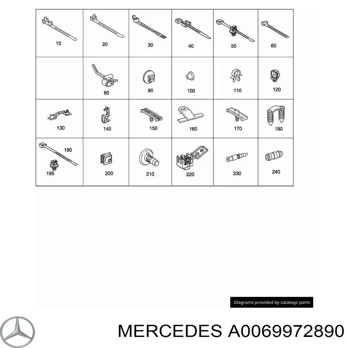 Купити A0069972890 Mercedes 
