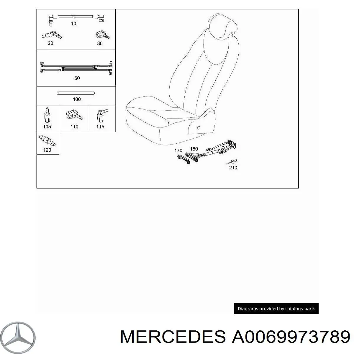  Mercedes A0069973789 ціна, від 12.67 USD