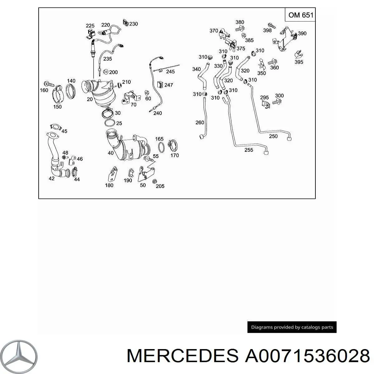 A0071536028 Mercedes Датчик тиску вихлопних газів