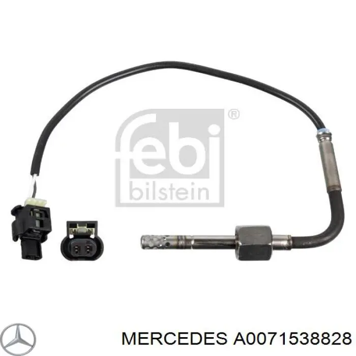 A0071538828 Mercedes Датчик температури відпрацьованих газів (ВГ), перед фільтром сажі