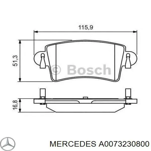 A0073230800 Mercedes Стійка передня