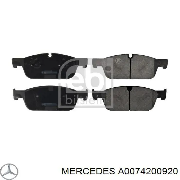 Гальмівні колодки Mercedes A0074200920 ціна, від 85.27 USD