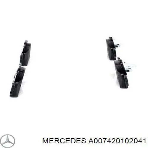 Задні гальмівні колодки Mercedes A007420102041 ціна, від 30.44 USD