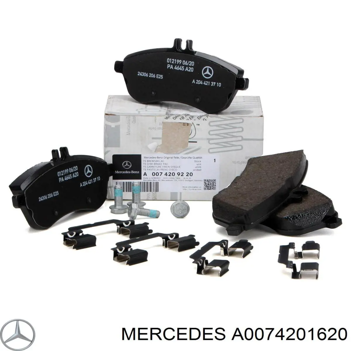 A0074201620 Mercedes колодки гальмівні передні, дискові