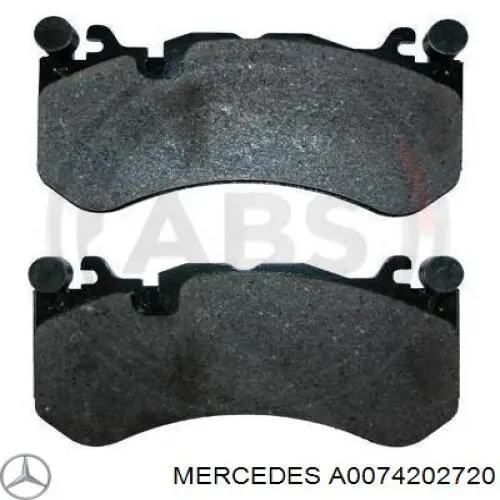 Гальмівні колодки Mercedes A0074202720 ціна, від 126.69 USD